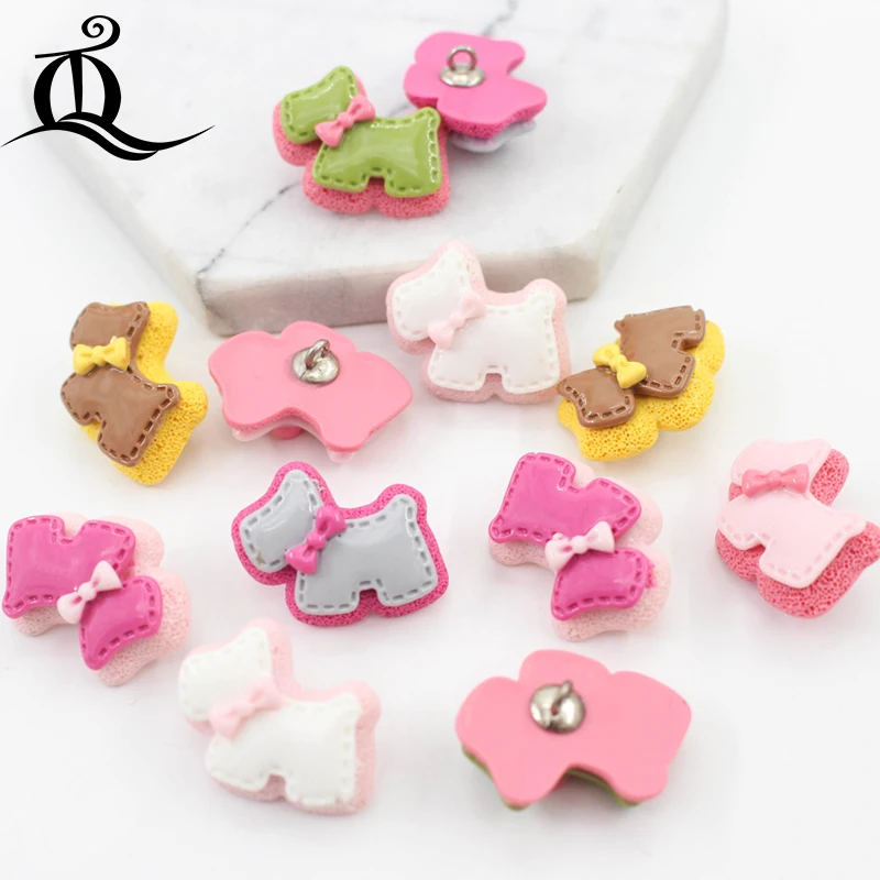 

10pcs 22X17mm Mixed Lovely resin Buttons cartoon lovely dog animal DIY Sewing Button for Garment Scrapbooking DIY Jewelry Craft