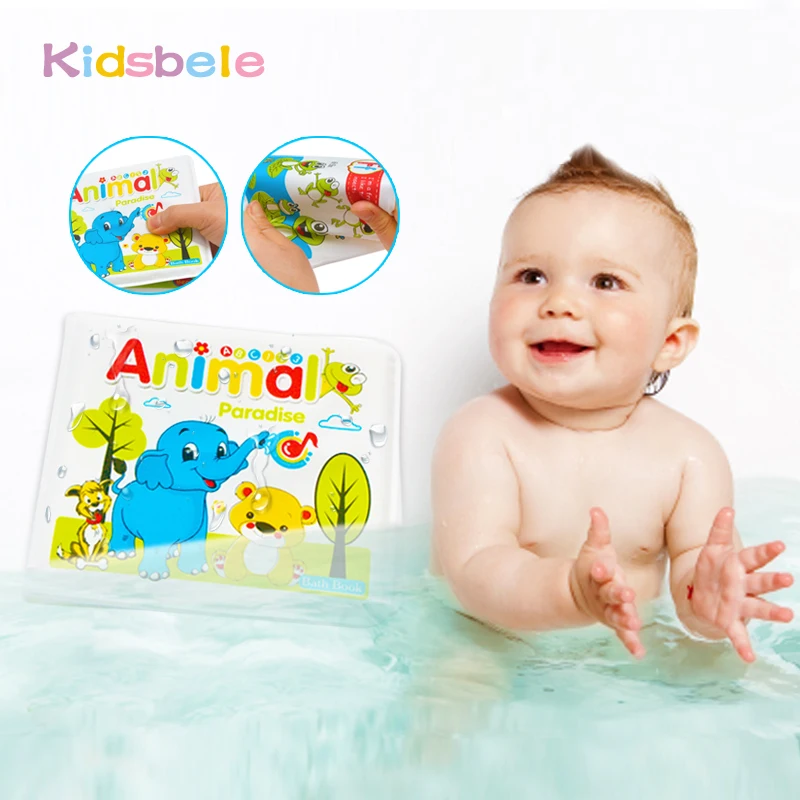 Waterproof Baby Bath Book For Kid Playing Bath Toys Learning Animal