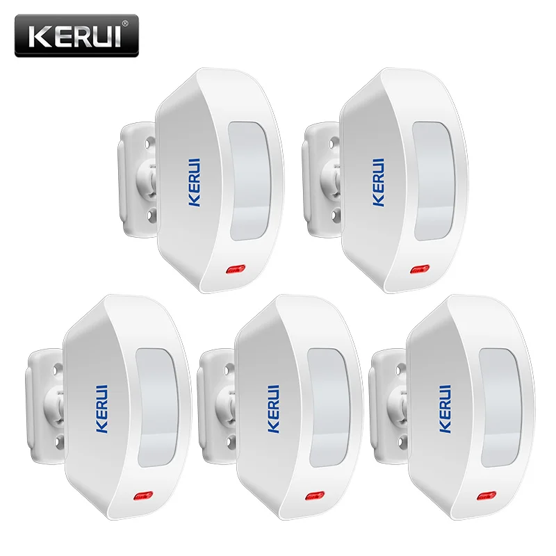 US $41.99 5Pcslots KERUI P817 Wireless Infrared PIR Motion Detector Curtains Sensor Compatible With Burglar Security Alarm System