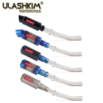 

Motorcycle Exhaust Full system middle Link pipe Muffler Slip On for Kawasaki ZX-6R ZX6R ZX 6R ninja 636 2008-2019