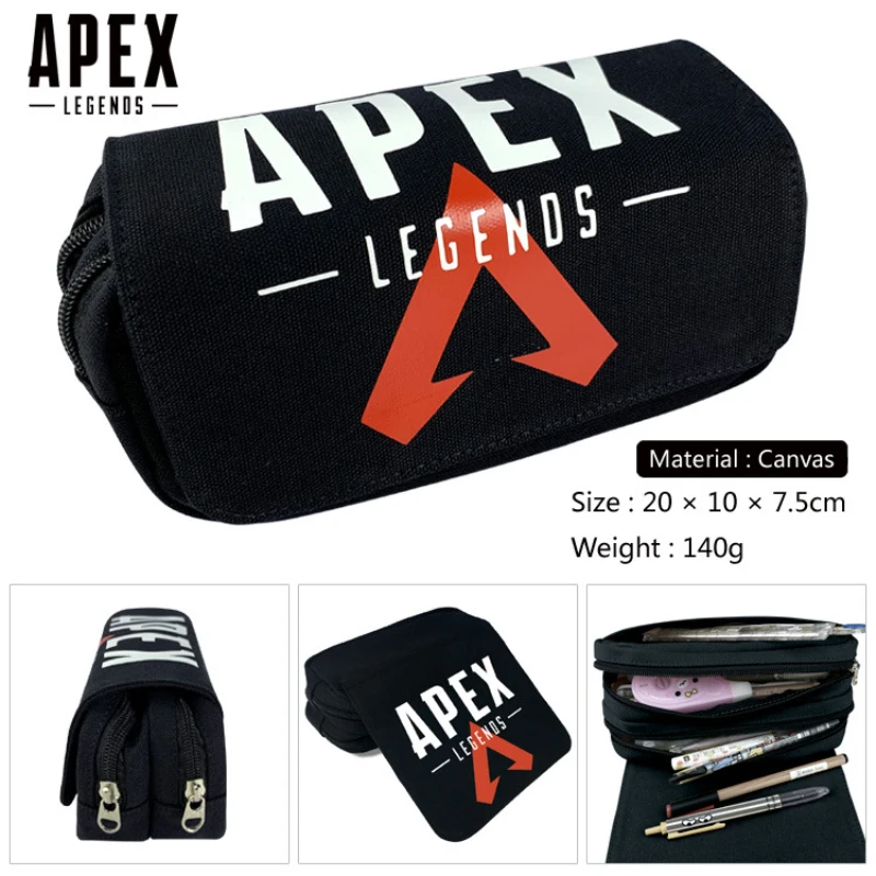 

2019 Hot Game Apex Legends Pencil Box Multifunction Storage Bag Kids Gift Action Figures Toys Women Makeup Bag D