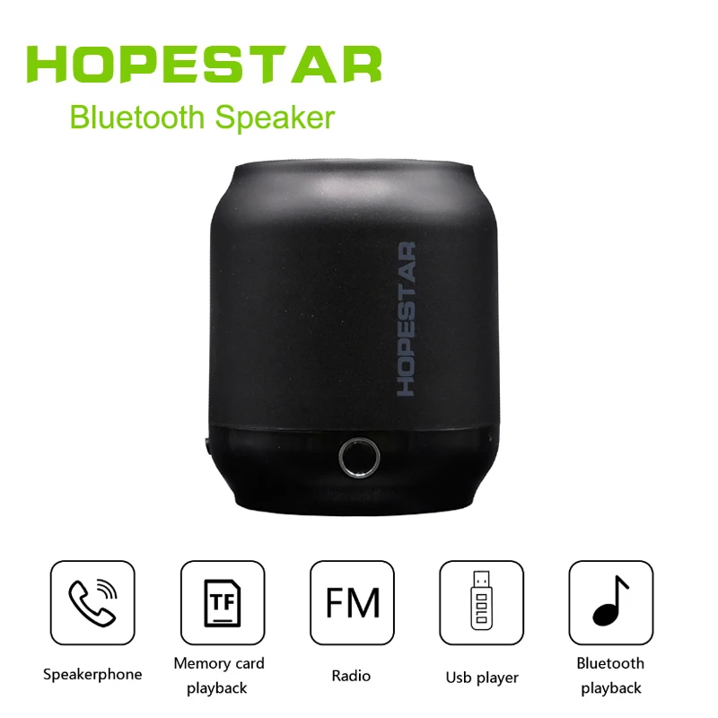 HOPESTAR H8 Мини Bluetooth динамик Портативный беспроводной бас стерео MP3 плеер Поддержка USB TF AUX FM handfree для телефона компьютера