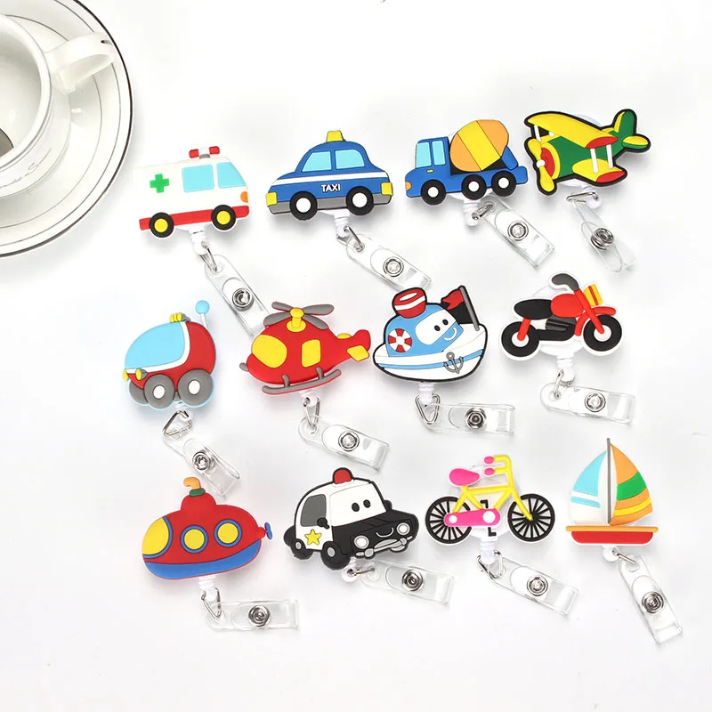 

Transportation Retractable Badge Reel High quality silicone Student Nurse Exihibiton ID Name Card Badge Holder Office Supplies