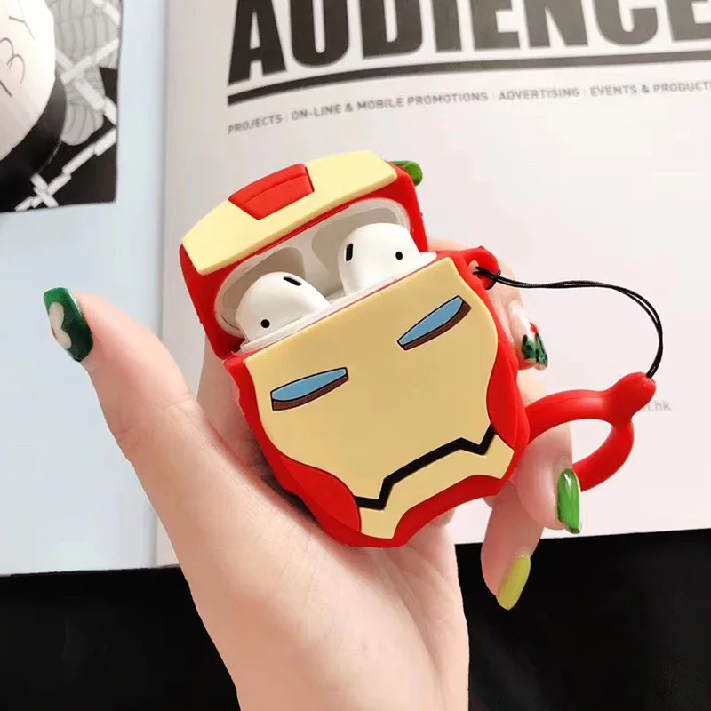 Для AirPods чехол для Apple 3D мультфильм Тоторо Унесенные спиром корпусы гарнитурные для Airpods 1 2 силиконовый чехол Аксессуары Защитная крышка - Цвет: 7