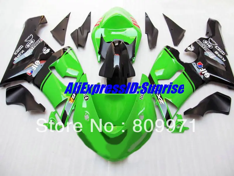 Custom Motorcycle Fairing kit for KAWASAKI Ninja ZX6R 636 2005 2006 ZX 6R ZX-6R 05 06 ABS Green black Fairings set+Gifts | Автомобили и