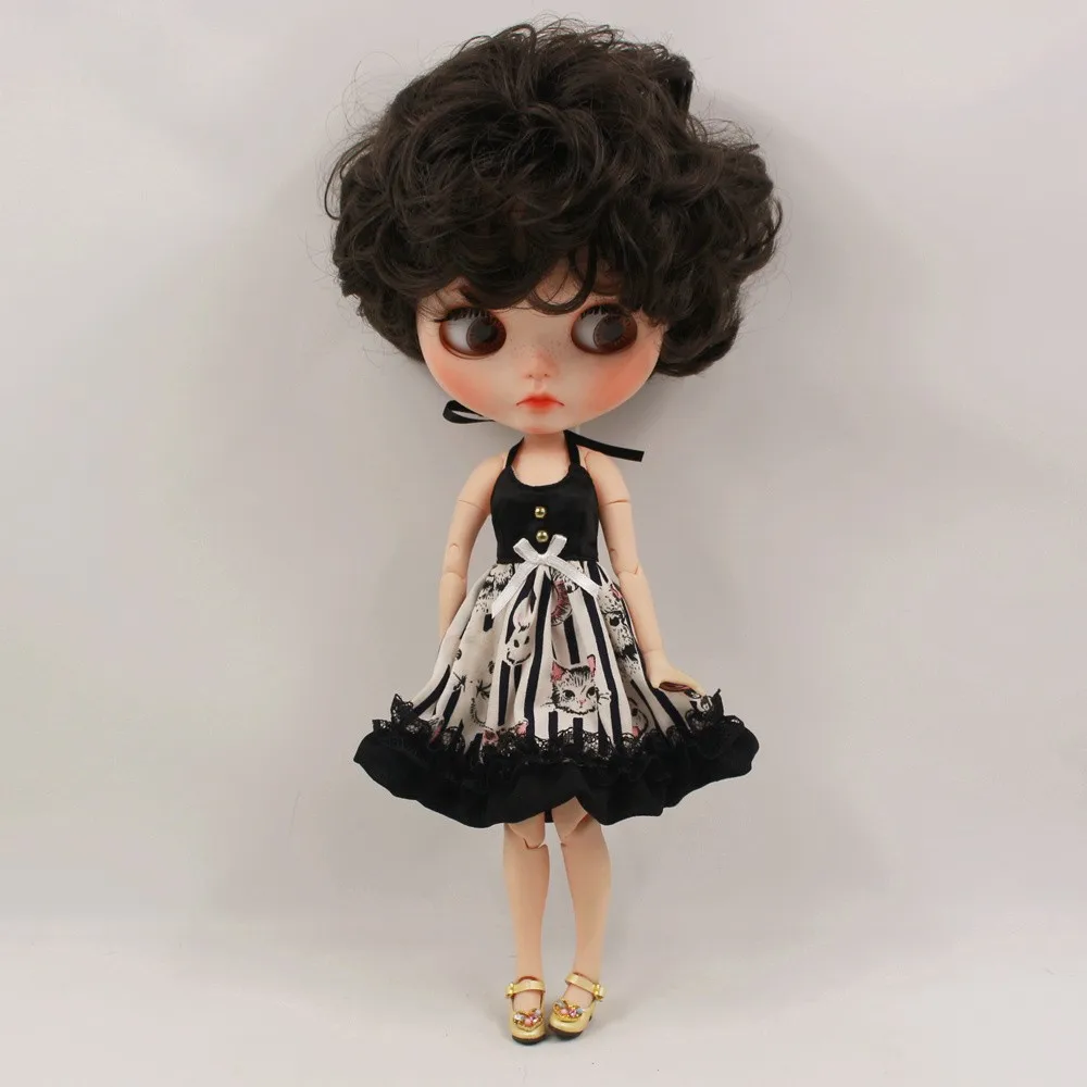 Neo Blythe Doll Black Kitty Strap Dress 2