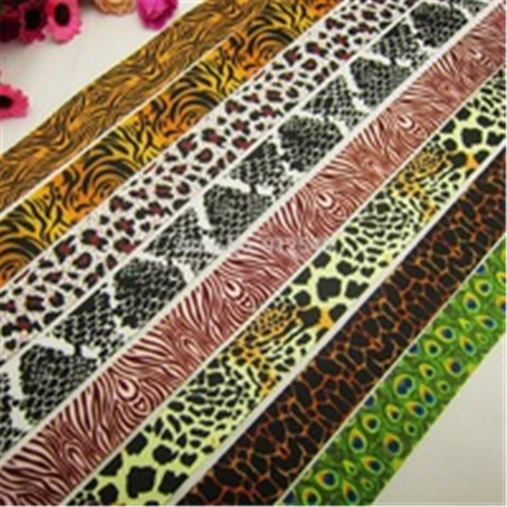 

YJHSMY 1410838,25mm animal pattern Series printed grosgrain ribbon,Clothing accessories,DIY jewelry wedding package