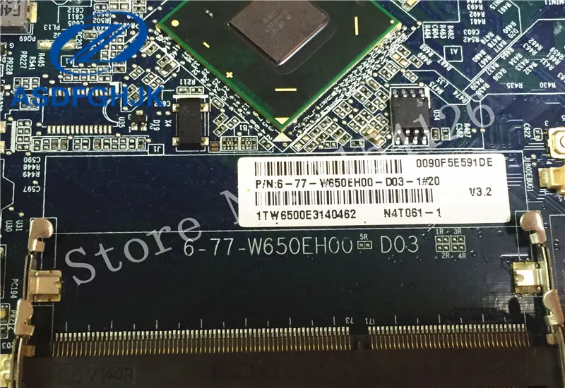 Материнская плата для ноутбука 6 77 W650EH00 D03 1 Hasee Raytheon clevo W650EH материнская 71 W65E0 D03|laptop