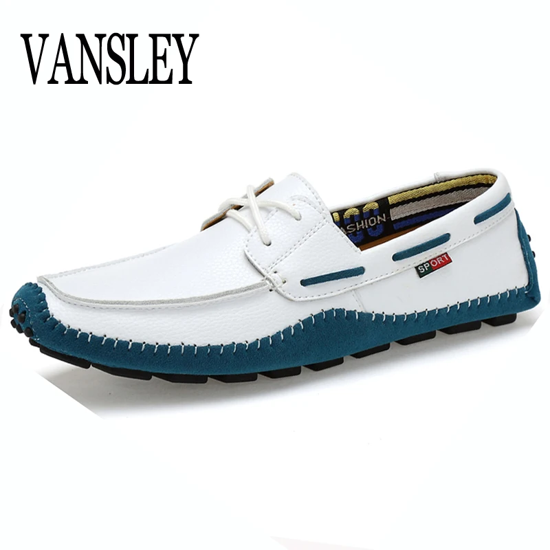 Acheter Grande Taille Haute Qualité En Cuir Véritable Hommes Casual Chaussures Doux Mocassins Marque De Mode Hommes Appartements Confortables Conduite Bateau Chaussures 38 47