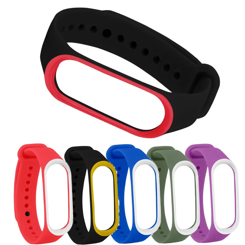 Модный Регулируемый мягкий силиконовый ремешок с принтом для Xiaomi Mi Band 3 мужчин и