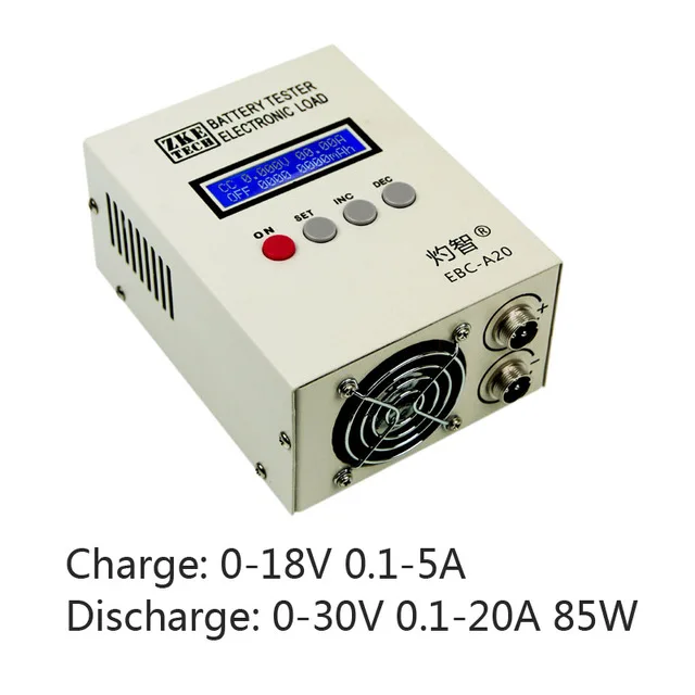 

Lithium Battery Capacity Tester Fe Battery Tester Charge 5A Dischage 20A 85W Cyclic Electronic load Online Computer Software