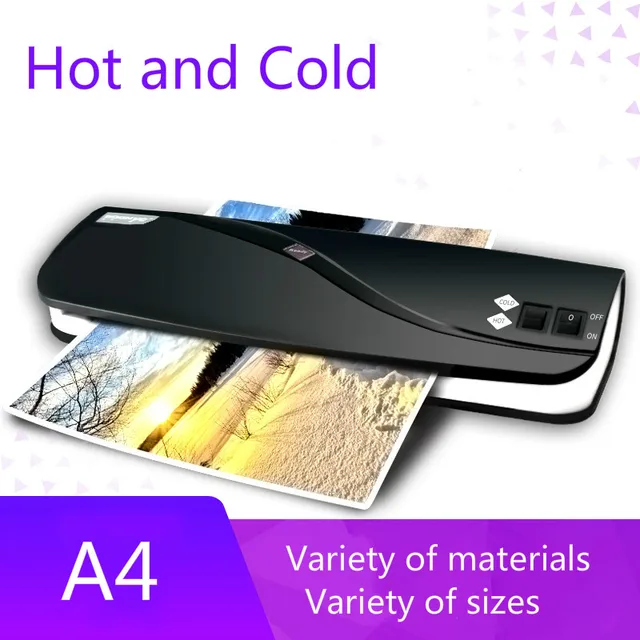 Cold / Hot Plastic Sealing Machine Laminator A4 Photo Plastic Machine Office Film Press Archive Laminating Machine