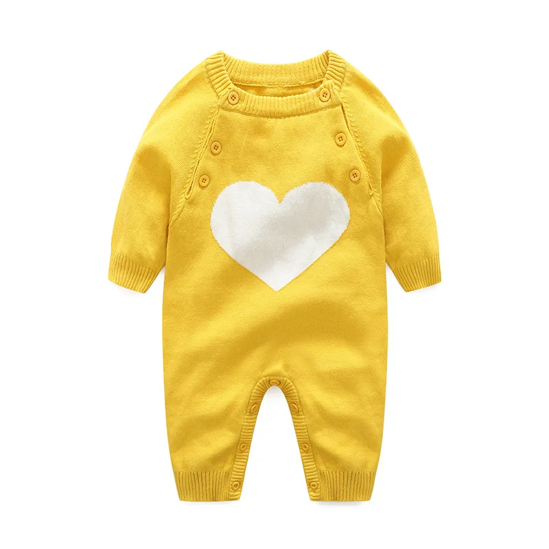 Baby Rompers Knitted Long Sleeve Newborn Boys Jumpsuits Clothing 100% Cotton Toddler Girls Overalls Winter Warm Children Outfits