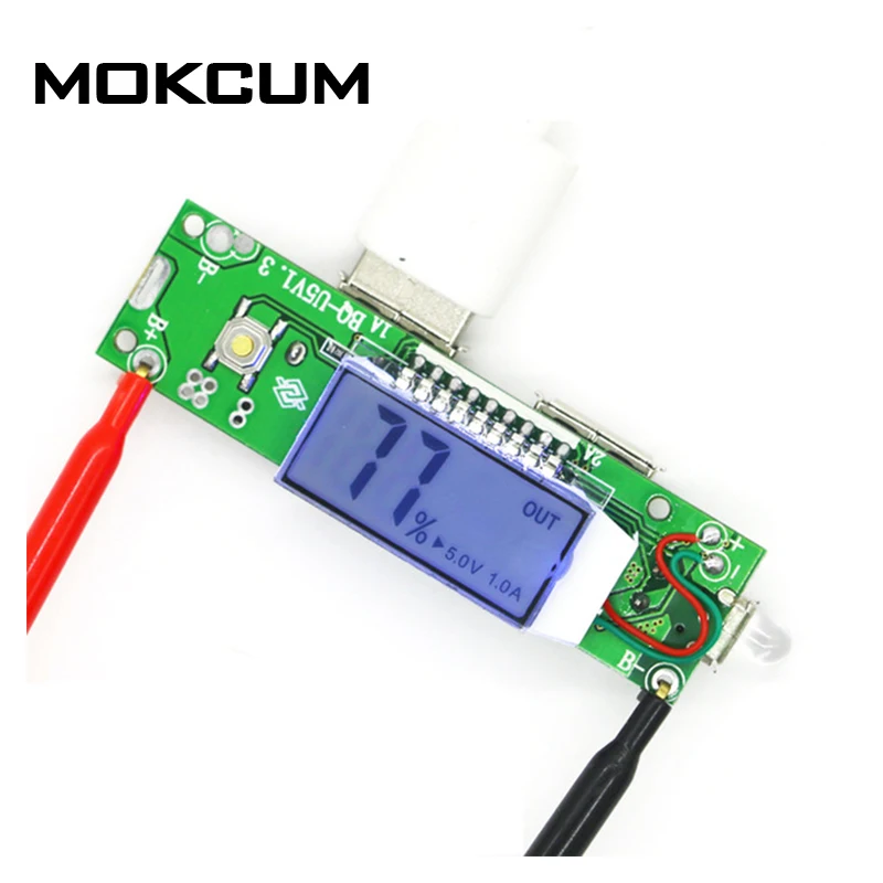 

5V 2.1A LCD Display Lithium Battery Charging Board USB Charger Adapter 18650 Lithium Battery Power Bank DC Adapters