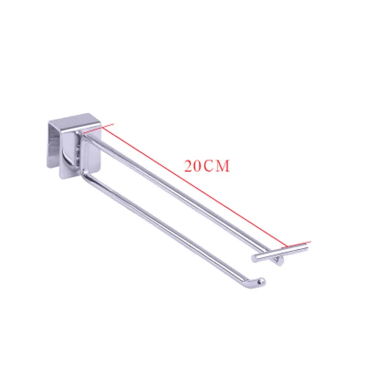 100 шт./лот 5,8 мм нержавеющая сталь двойная линия крюк дисплей для супермаркета розничного магазина Кронштейн Дисплей Полка - Цвет: Length 20cm