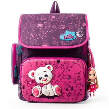 

Delune All Series Girls School Backpacks Orthopedic Children School Bags Cartoon Bear Primary Satchel Knapsack Mochila for Girls
