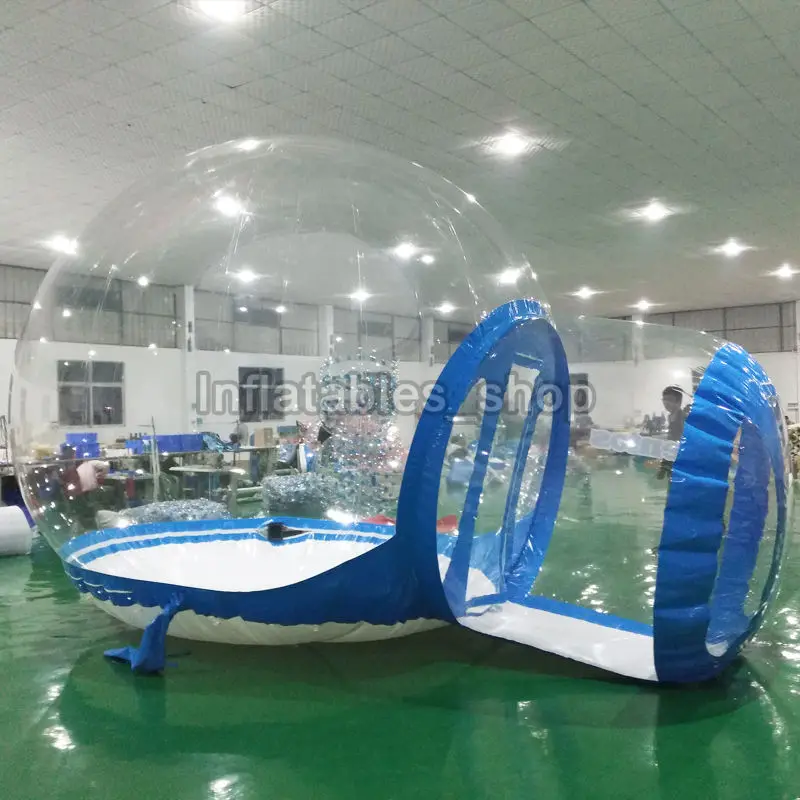 blue bubble tent Надувной пузырь палатка игрушка палатка Открытый Кемпинг DIY Дом купол Кемпинг домик воздушный пузырь - Цвет: blue bubble tent