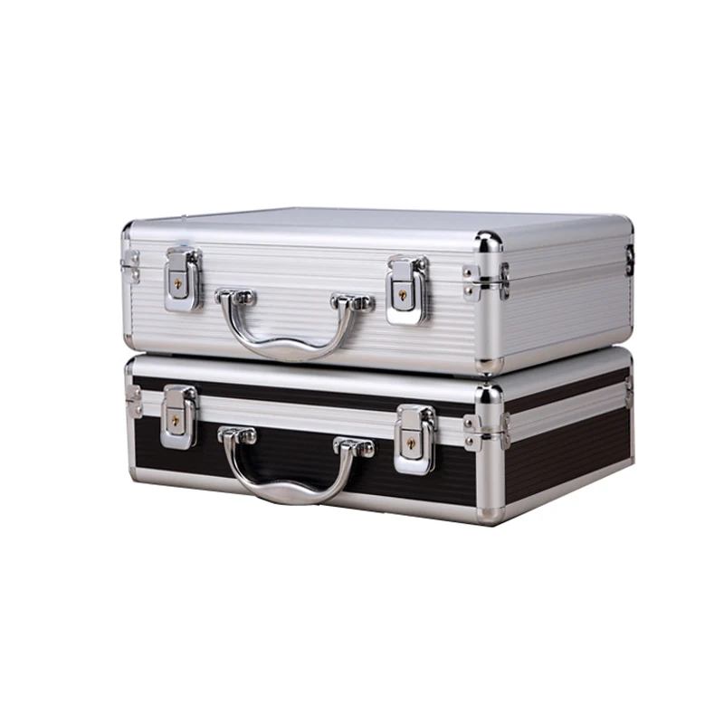 

330x240x100mm Toolbox Aluminum Tool Box Portable Instrument Equipment Box Storage Case with Lining Impact Resistant Safety Box