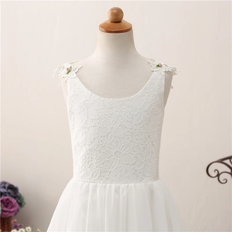 Forevergracedress/Элегантные платья с милыми цветами для девочек коллекция года, трапециевидная кружевная шифоновая блуза без рукавов, детский праздничный Детский фартук