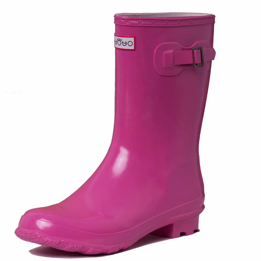 GYOYO May New Arrvial 2017 Summer Autumn Women's Wedge Boots Red Rain