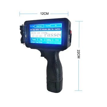 

Industrial Intelligent M6 handheld portable inkjet textile printer with black cartridge