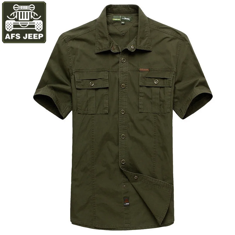 AFS JEEP Shirt Men Denim Shirt Camisa Masculina Plus Size 5XL Men Shirt ...