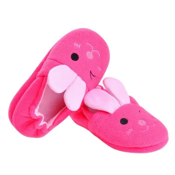 

Bobora Brand Cute Rabbit Ears Children Cotton Slippers Home Indoor Anti Slip Baby Plastic Cartoon Slippers