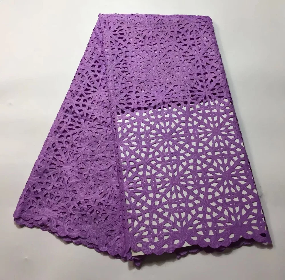 

2017 Latest High Quality African French Lace Fabrics hole Flower Nigerian Laces Fabrics white For party dresses