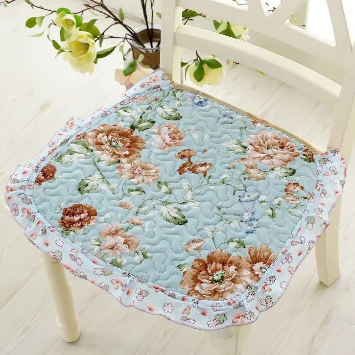 huawuqingsi 2pcs Хлопковая Подушка для стула для офиса, дома, столовой, Декор, четыре сезона, подушка для сиденья, подушка для кухонного стула, противоскользящая дышащая подушка для сиденья - Цвет: huawuqingsi 2pcs
