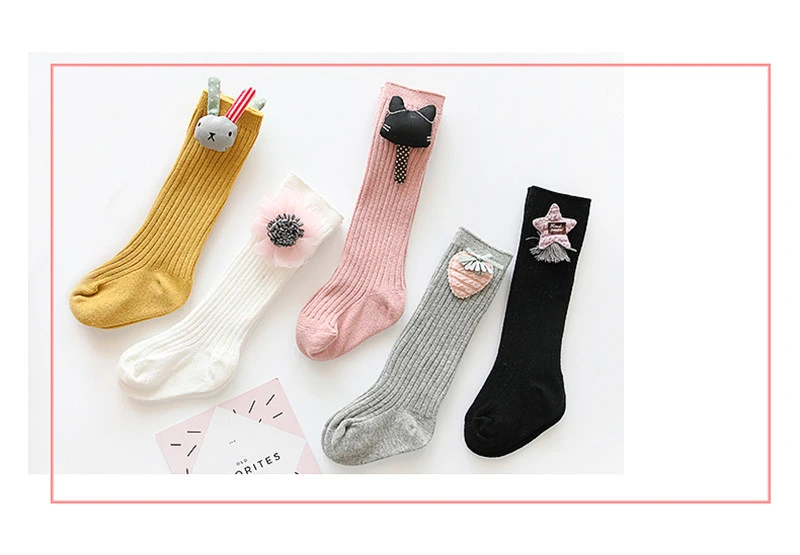 Носки для маленьких девочек гольфы для маленьких девочек ярких цветов, теплые хлопковые носки под сапоги носки принцессы с героями мультфильмов