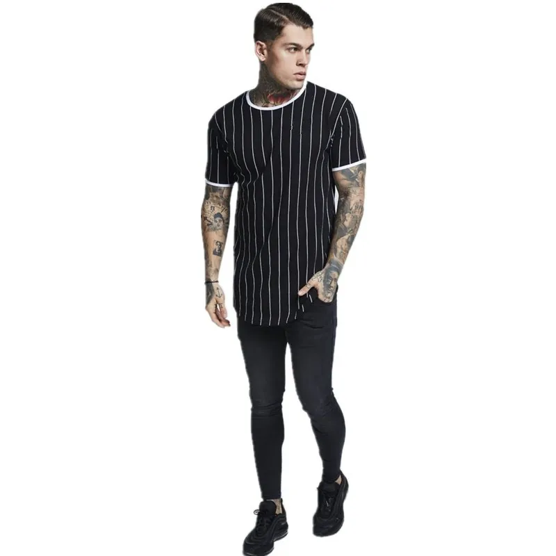 Mens T Shirt 2018 New Fashion Striped T Shirt Mens Clothing Trend Slim Fit Short Sleeve Casual Mens Top Tee Shirt 2XL Mens T Shirt 2018 New Fashion Striped T Shirt Mens Clothing Trend Slim Fit Short Sleeve Casual Mens Top Tee Shirt 2XL