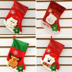 Модные милые носки женские предназначены для рождественские носки Санта Клаус Конфеты мешочек Xmas висит декор упругой Dropshipping # K21