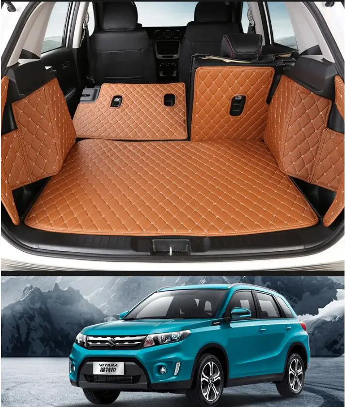 

3DFull Rear Trunk Tray Liner Cargo Mat Floor Protector foot pad mats for 16 17 18 Suzuki Vitara 2016 2017 2018 (6colors)