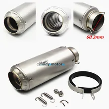Universal 60.3MM Motorcycle Scooter Modified STEEL yoshimura Muffler exhaust pipe CBR 125 250 CB400 CB600 FZ400 Z750 RACING