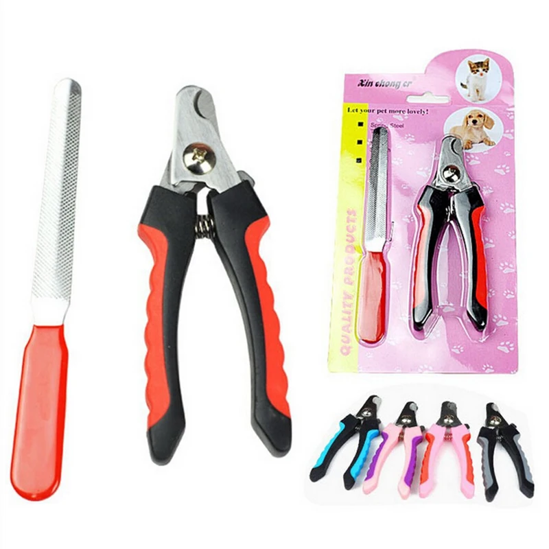 

1PC Pet Nail Safety Cutter Tool Claws Scissor Cut Product Stainless Steel Pet Dog Cat Nail Toe File Trimmer Clipper