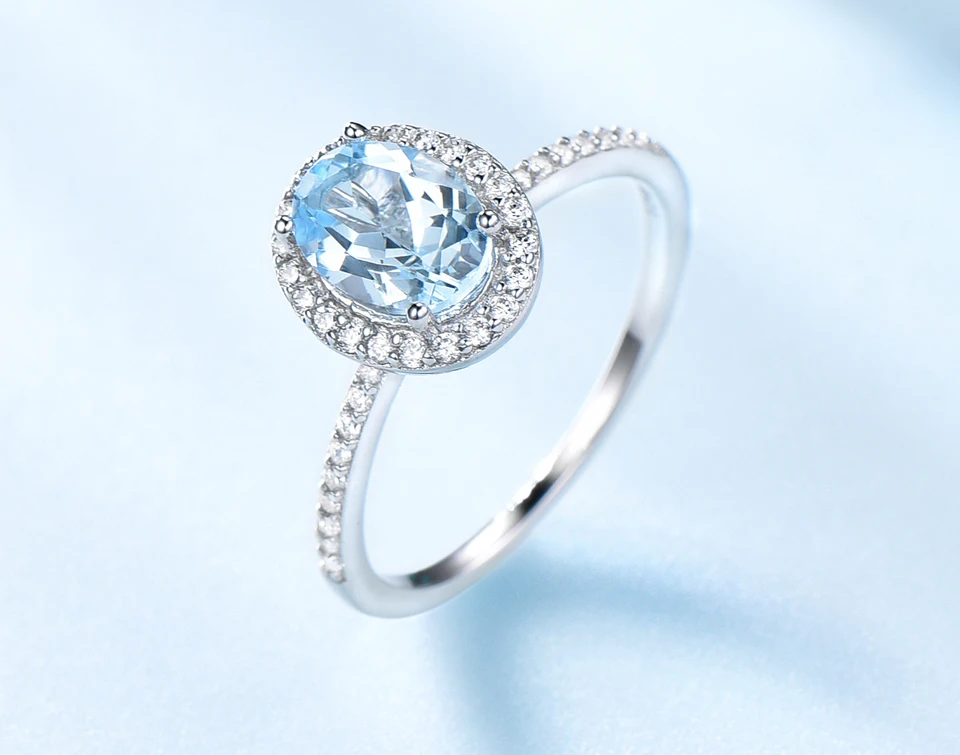 UMCHO Sky blue topaz 925 sterling silver jewelry set for women S010B-1 PC (6)