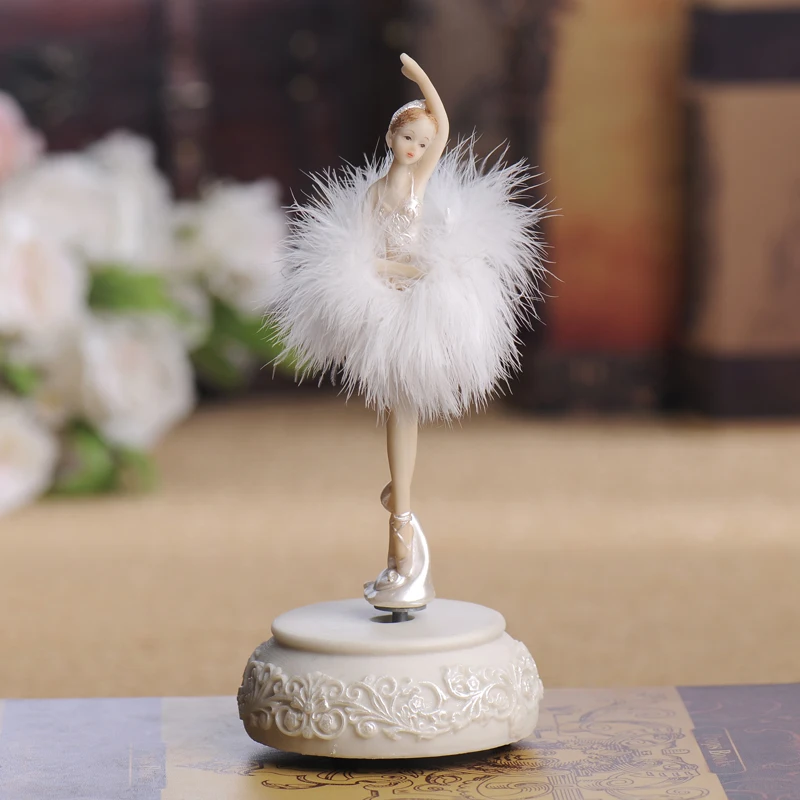 Home decoration ballet girl music box dancing doll music box birthday