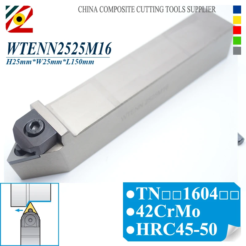 

EDGEV Tool Holder WTENN2525M16 WTENN CNC Metal Lathe Accessories External Tool Turning Toolholder For TNMA160408 TNMG160404