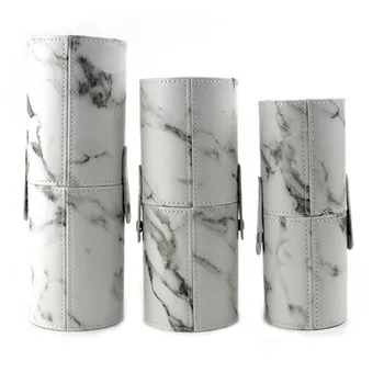 

3 size Empty Portable Travel Makeup Brushes Round Pen Holder Cosmetic Case PU Leather Cup Brush Holder Tube Storage Organizer