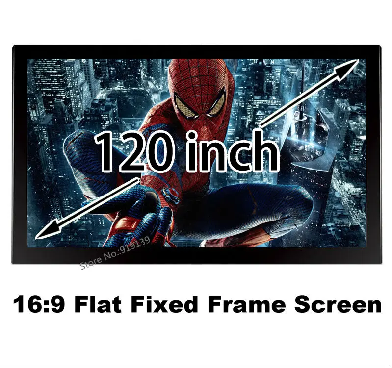 Экран проектора для кинотеатра 120 дюйма 16:9 с фиксированной рамкой|projectors for home