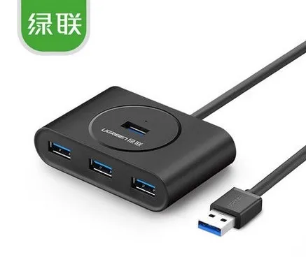 Зеленый высокое Скорость 5 Гбит USB3.0 4 Порты и разъёмы Расширение Splitter