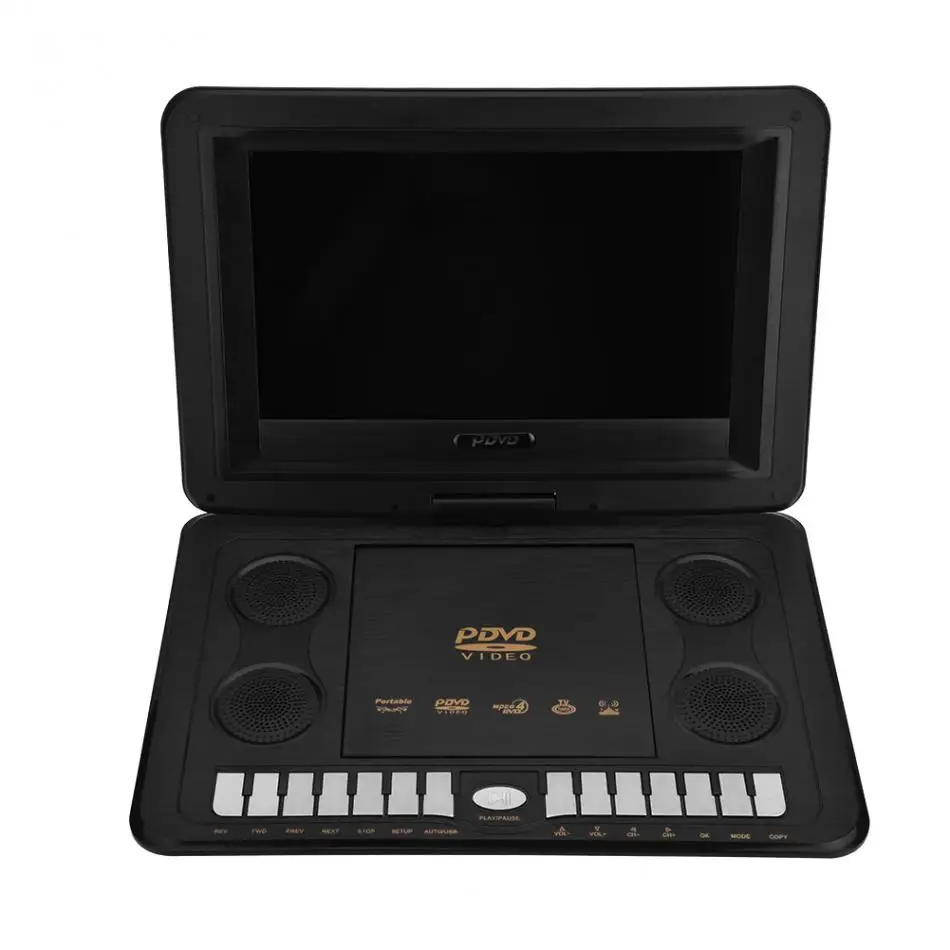 

13.8inch Portable DVD Player 270 Degree Rotation 800*480 Resolution Screen Support SVCD VCD CD-R/RW with Car Charger Game Handle