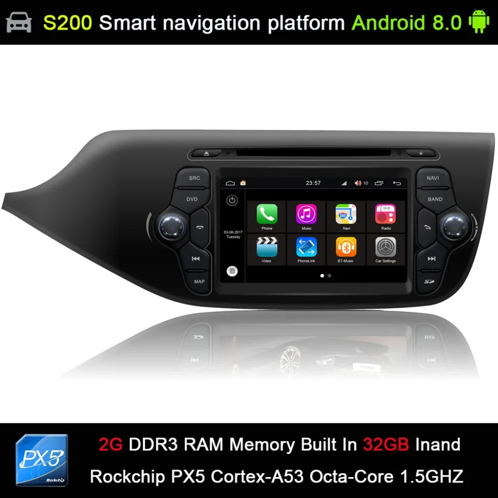 

Android 8.0 system PX5 Octa 8-Core CPU 2G Ram 32GB Rom Car DVD Radio GPS Navigation for KIA CEED 2013-2015
