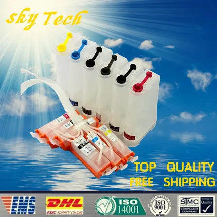 6 цветов пустых СНПЧ для PGI525 CLI526 PGI 526 CLI Canon MG6150 MG6250 MG8150 MG8250 и т. д. с чипом ARC|ciss for