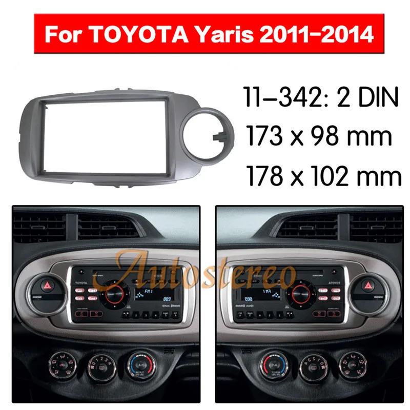 

Car Radio Fascia Surround For 2009-2015 Toyota Car Radio Refitting Outter Frame For" 2011-2014 Toyota Yaris/ Vitz, 2DIN (Univers