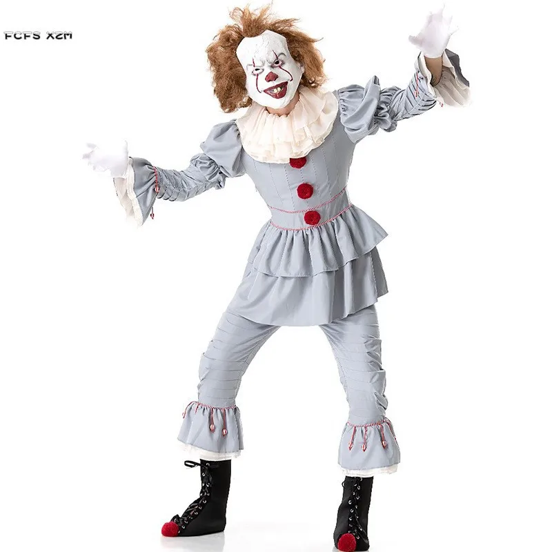 

Unisex Children Stephen King's It Cosplays Boys Halloween Clown Joker Pennywise Costumes Carnival Purim masked ball party Dress