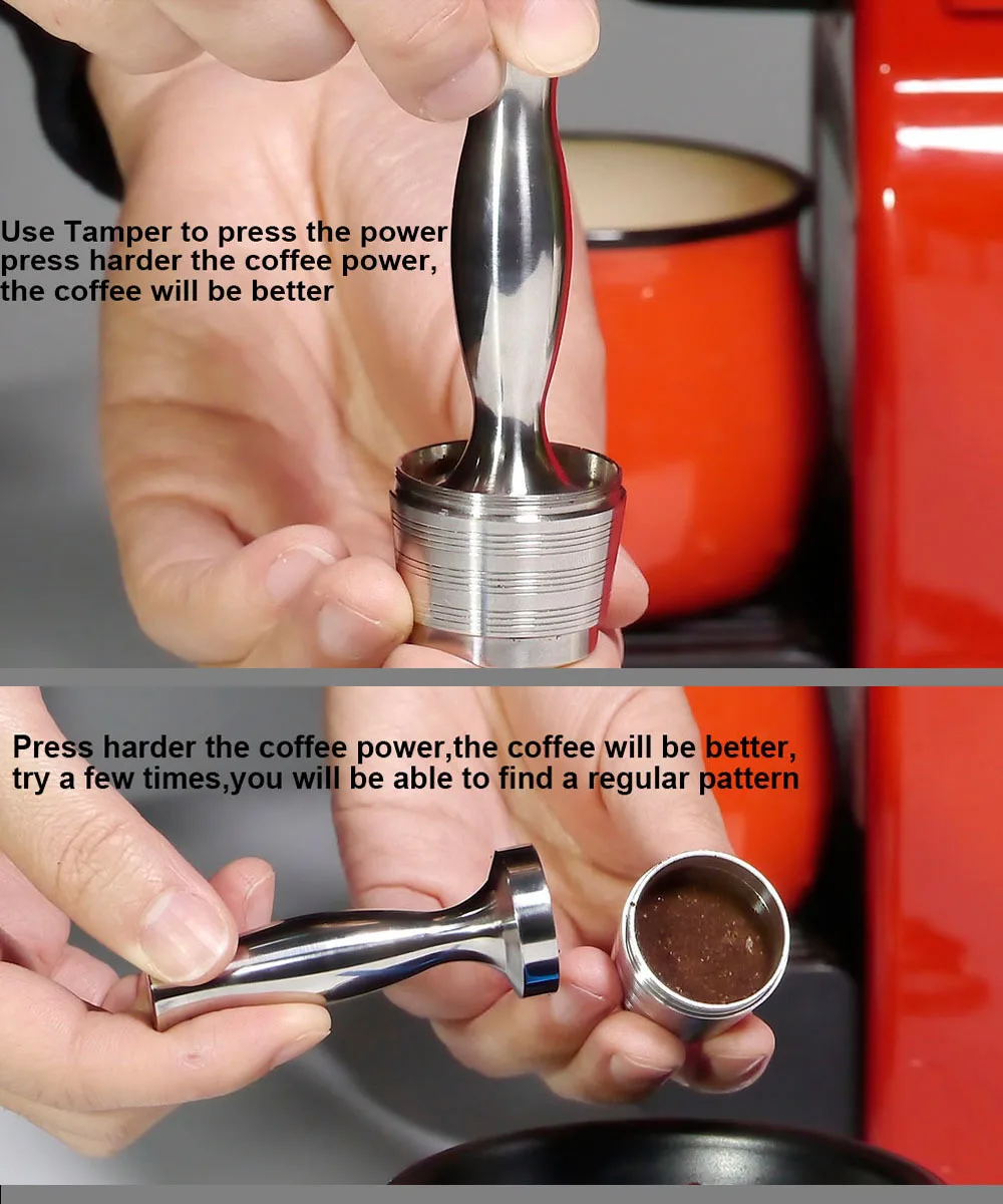 3 капсулы 1 Темпер Nespresso из нержавеющей стали многоразовые Многоразовые кофе капсулы Темпер кофе капсула для Nespresso машина