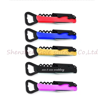 

Quail Colourful Plastic Handle Multi function Wine Bottle Open Beer Can Opener Free Personalize 50pcs