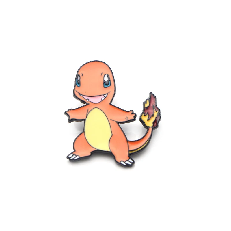 L3415 Charmander металлическая Эмаль Булавка для рюкзака/сумки/джинсовой одежды значок нагрудная булавка брошь бижутерия 1 шт