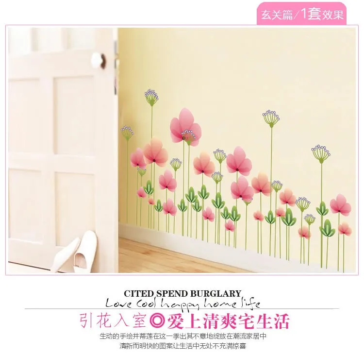 Cncondom flower kitchen home adornment wall living room stickers on the wall